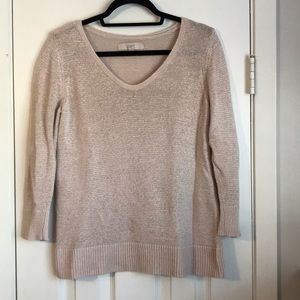 LOFT 3/4 sleeve scoop neck sweater